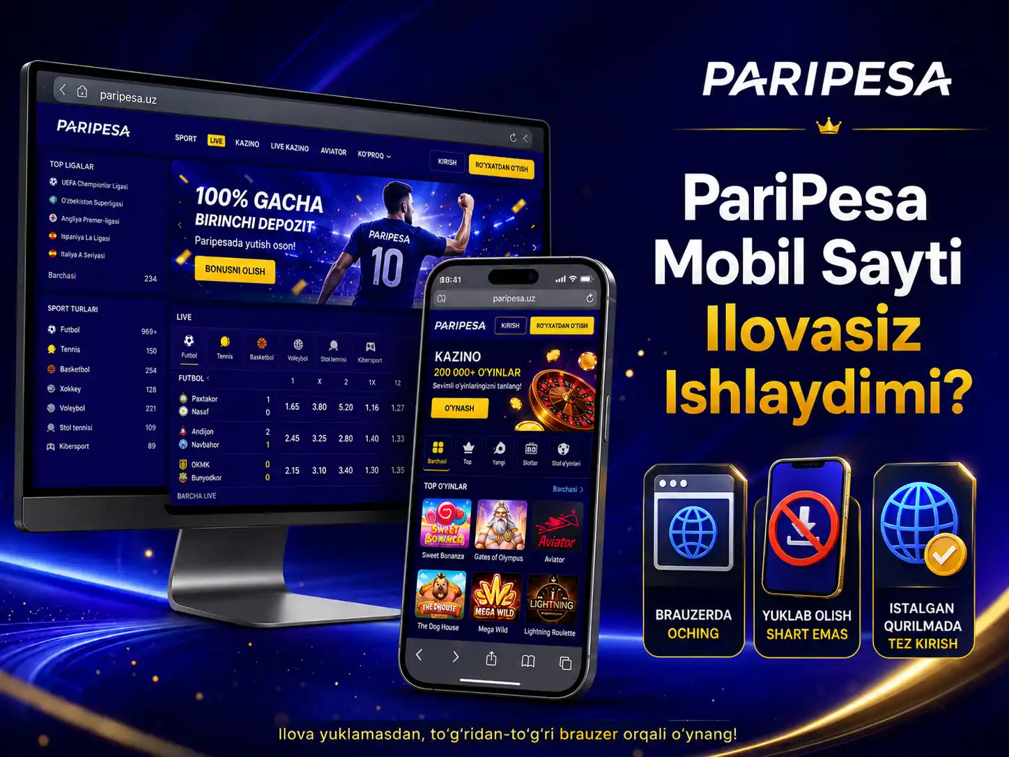 PariPesa Mobil Sayti Ilovasiz Ishlaydimi?
