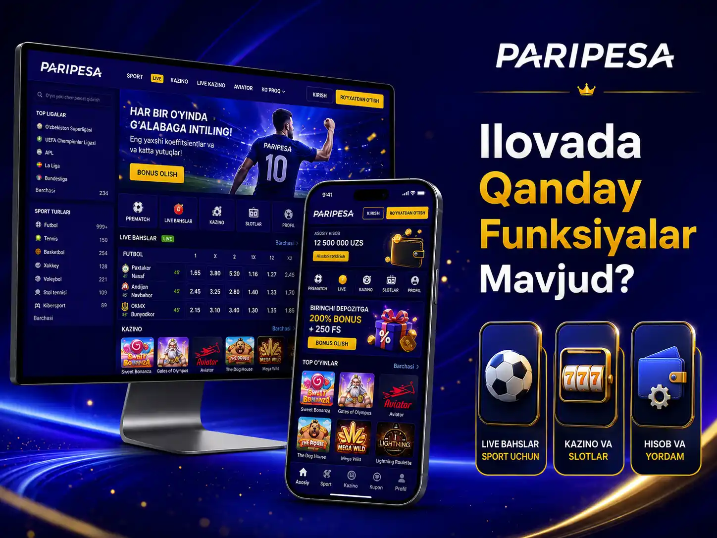 Ilovada Qanday Funksiyalar Mavjud?
