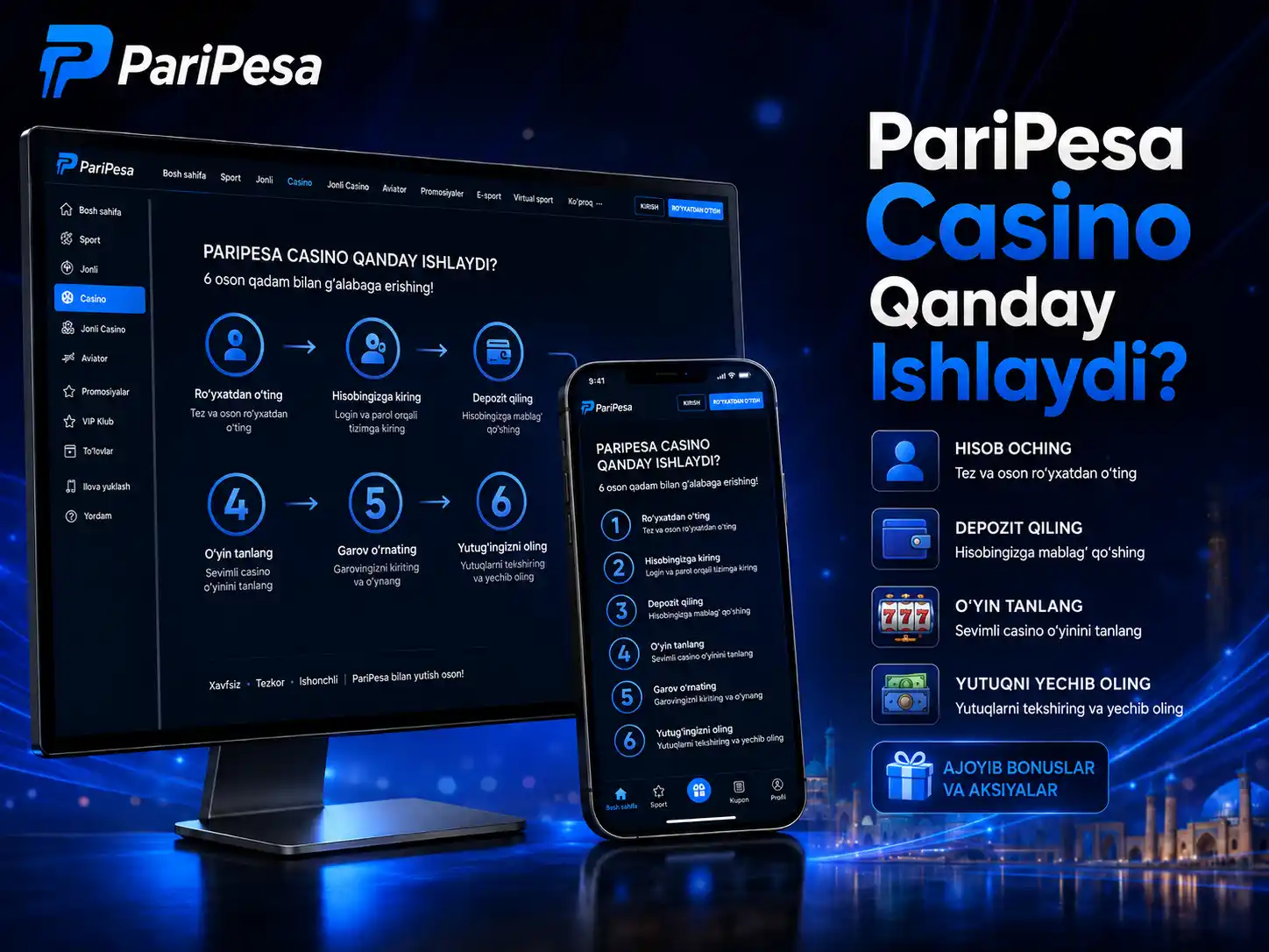 PariPesa Casino Qanday Ishlaydi