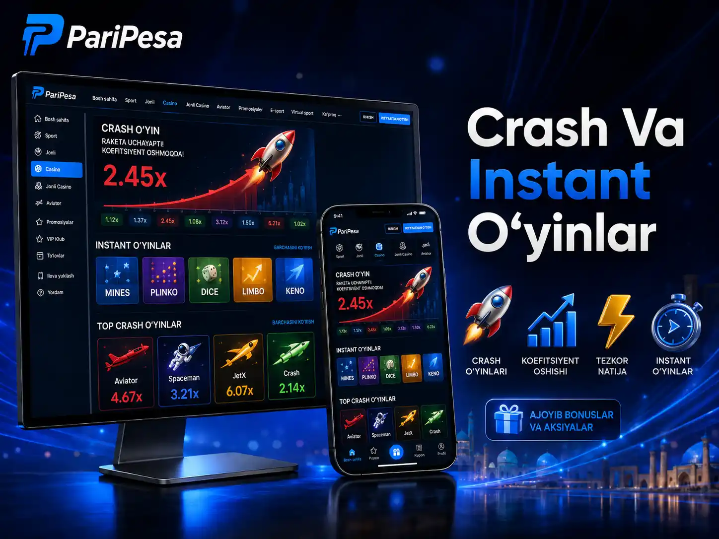 Crash Va Instant O‘yinlar