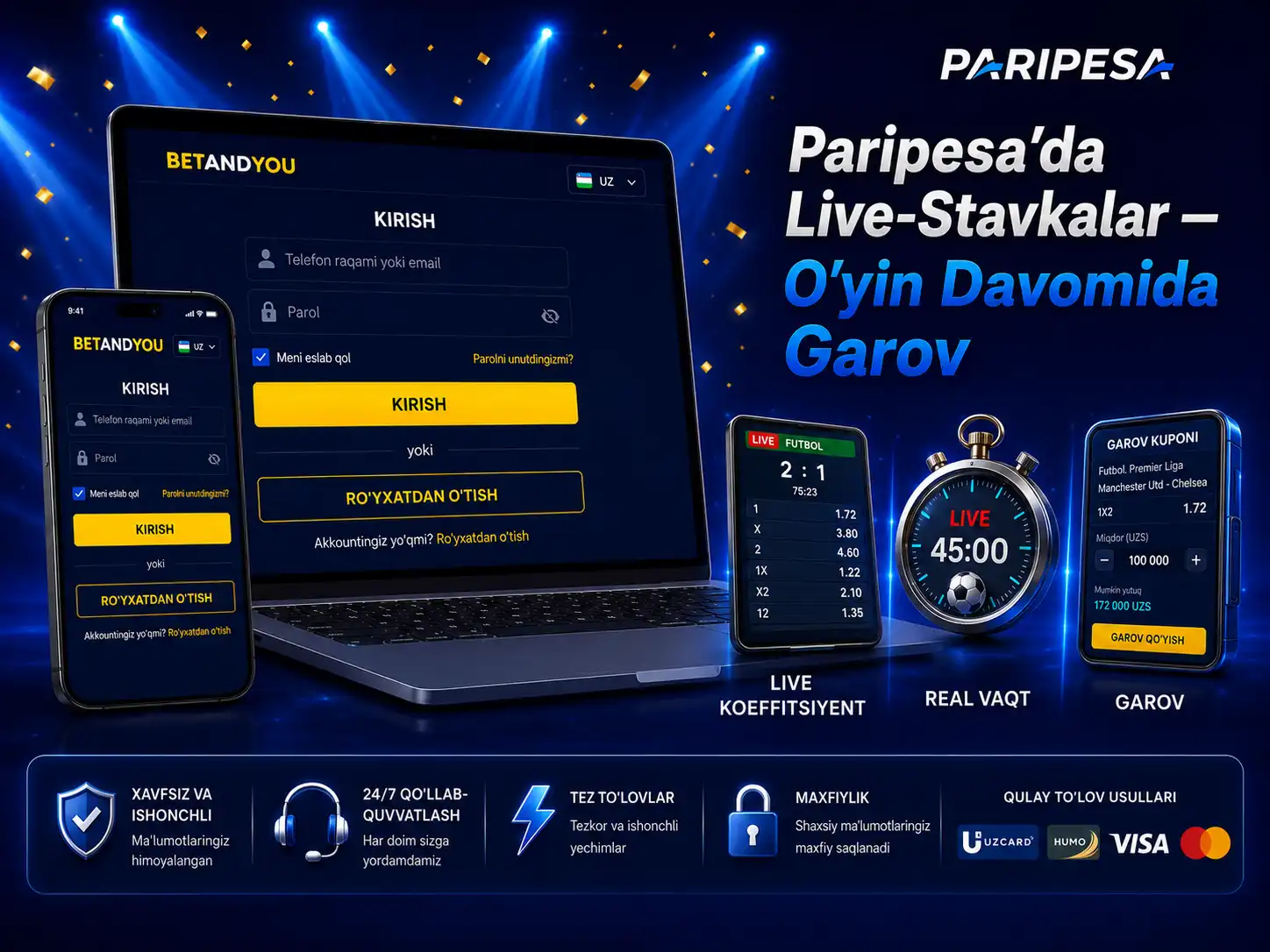 Paripesa Live-Tikishlari
